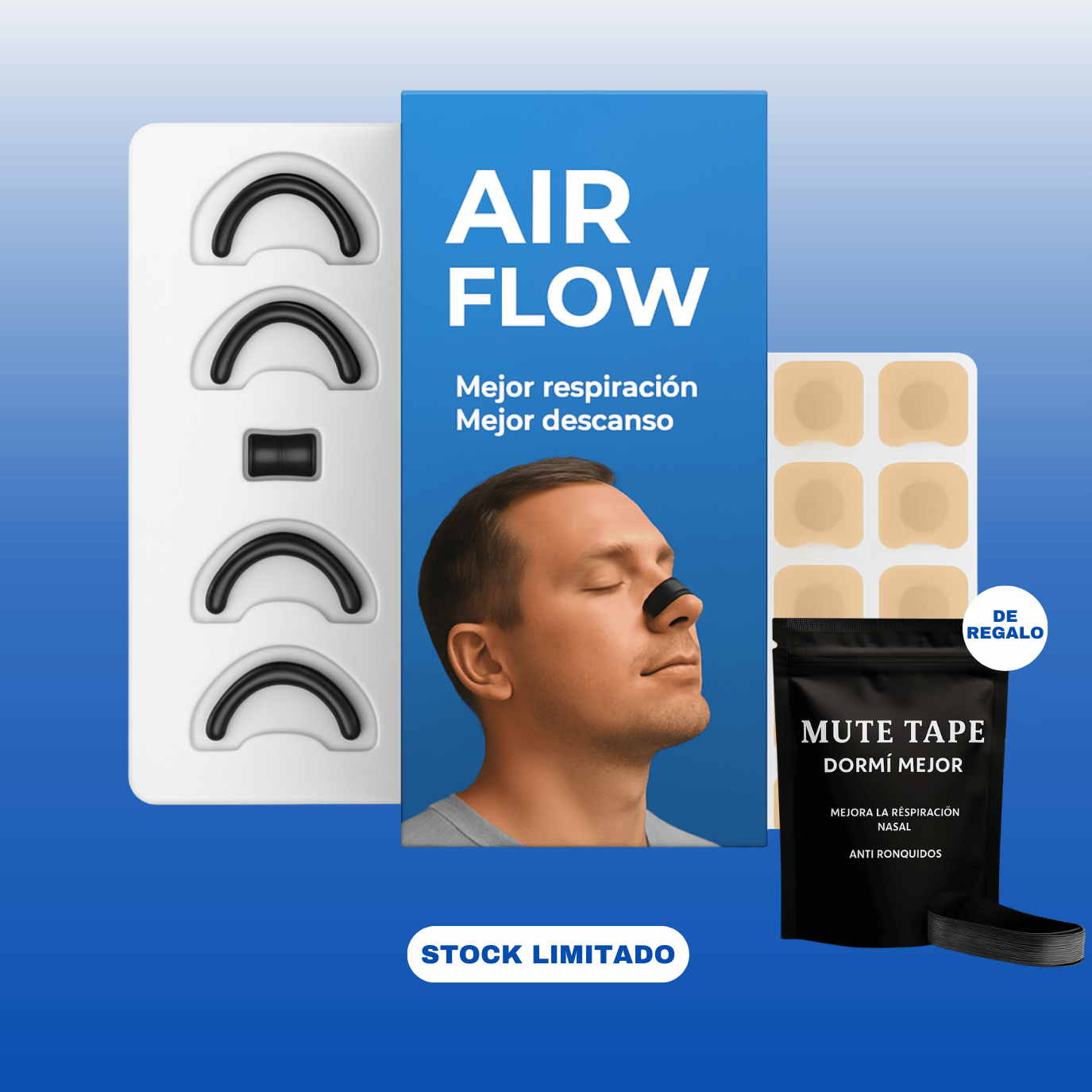 Air Flow– Dormí sin roncar + Mute Tape de regalo