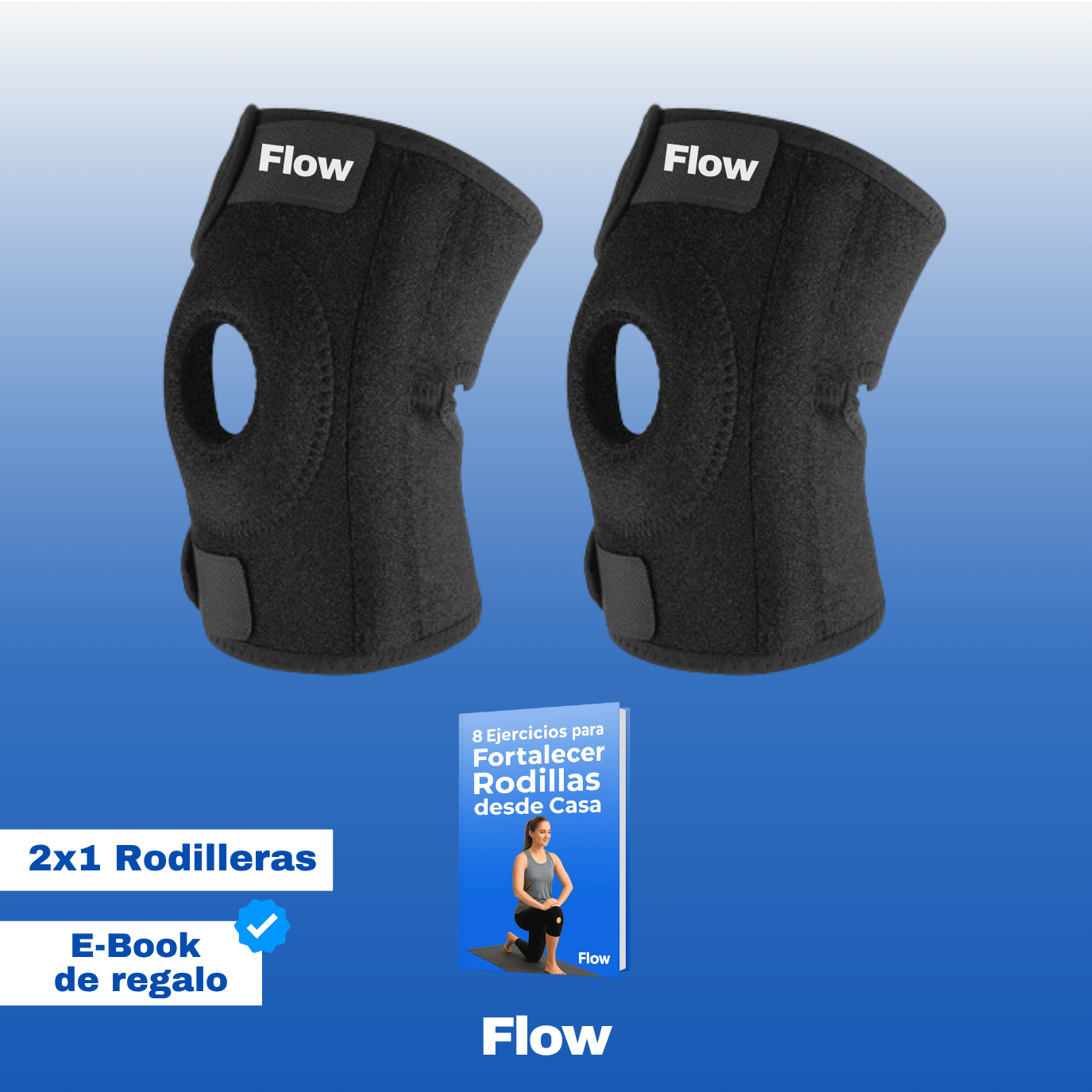 Rodillera Flex - Volvé a caminar sin dolor | 2x1 + E-book: 8 ejercicios para fortalecer rodillas desde casa 🎁