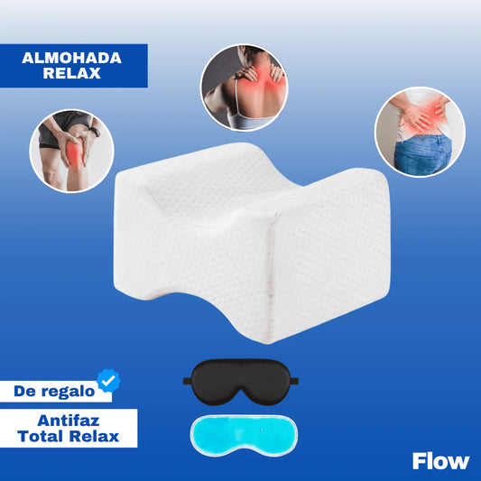 Almohada Relax + Regalo Antifaz Total Relax - Alivio dolor de espalda y rodillas