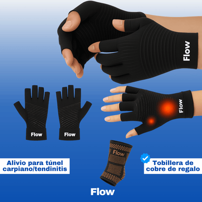 Guantes Grip – Alivio inmediato para tendinitis, túnel carpiano y más + Tobillera con fibras de cobre de regalo